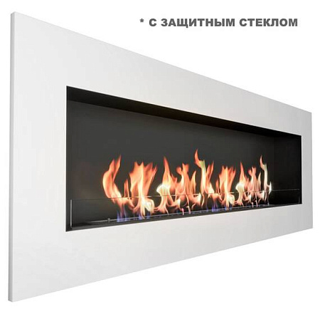 Биокамин Elliot 1800 с белой рамкой со стемалитом