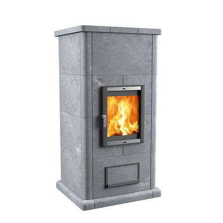 Теплонакопительная Печь-камин Kinerma-15/1630 P камень серпентинит АНТИК Т50мм