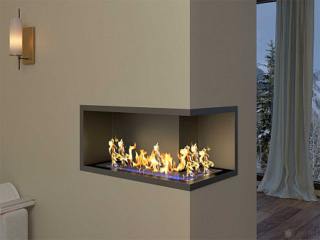 Биокамин ZeFire Standart для угловой стены 1000