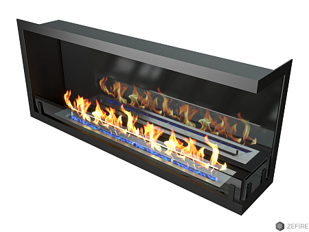 Биокамин угловой Standart 1300 правый со стемалитом