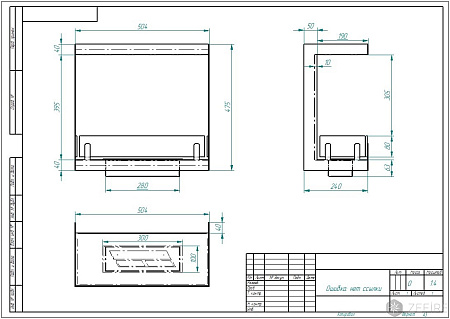 Биокамин торцевой Standart 500 (ZeFire)