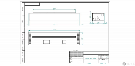 Автоматический биокамин ZeFire Automatic M 1200 с ДУ шлифованный (ZeFire)