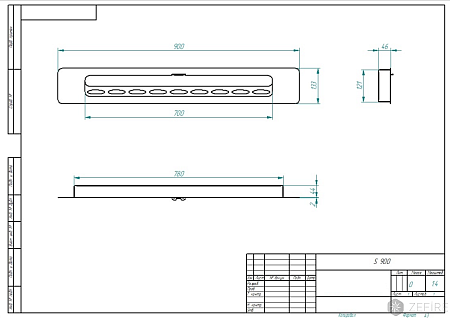 Прямоугольный контейнер 900 (Estetic Flame)