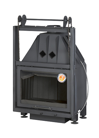 Топка АЛЬФА 700 KВ с контргрузом черный шамот