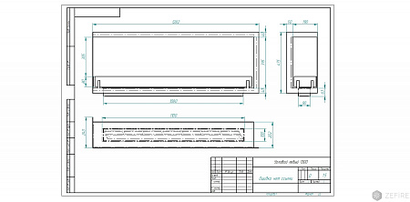 Биокамин угловой ZeFire Standart 1300 левый