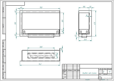 Биокамин угловой Standart 700 правый со стемалитом
