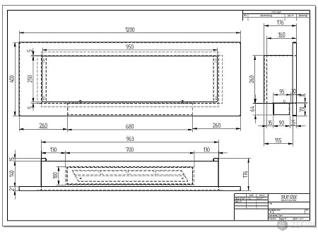 Биокамин Elliot vertical 1200 (ZeFire)