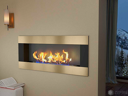 Биокамин Elliot horizontal 1500 латунный со стемалитом