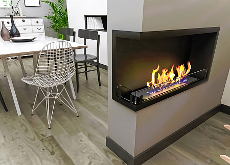 Биокамин встраиваемый Contour угловой 900 левый (Estetic Flame)