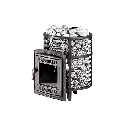 Печь банная "Атмосфера-М" короткий топливный тоннель сетка