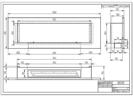 Биокамин Elliot 1200 Loft со стемалитом