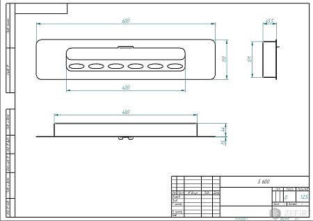 Прямоугольный контейнер 600 (Estetic Flame)