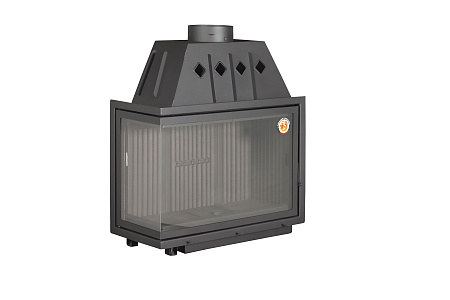 Топка АЛЬФА 1000 LB два стекла левая черный шамот