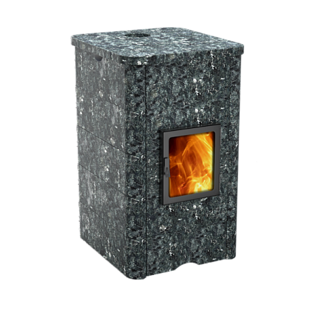 Теплонакопительная Печь-камин Карелочка LUX камень серпентинит 