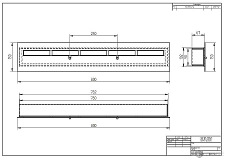 Прямоугольный контейнер ZeFire 800 с крышкой внутри (ZeFire)