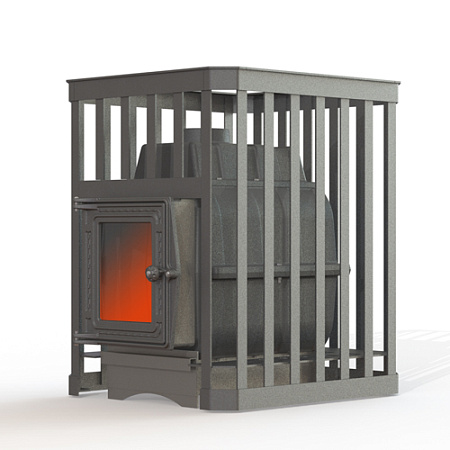 Банная печь ПароВар 24 сетка-ковка (201) без выноса