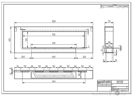 Биокамин Orion 1200 со стеклом (Zefire)