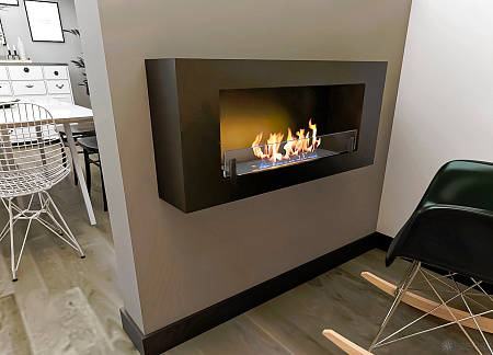 Биокамин настенный Ornament 900 со стеклом (Estetic Flame)