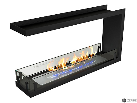 Биокамин встраиваемый Contour торцевой сквозной 900 (Estetic Flame)