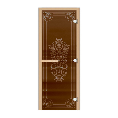 Дверь 1835х620 (1,9х0,7) стекло Восток бронза 8 мм