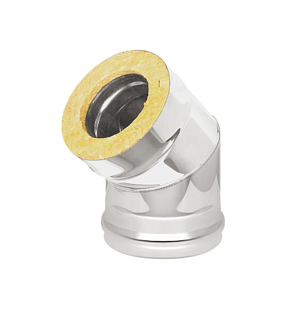 Сэндвич-колено Нерж+Нерж (AISI 316/304 (0,5мм/0,5мм) 45* 