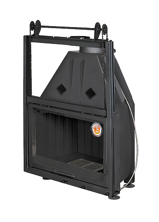 Топка АЛЬФА 800 KВ с контргрузом черный шамот