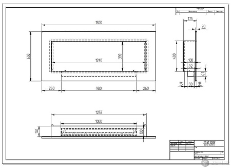 Биокамин Elliot vertical 1500 (ZeFire)