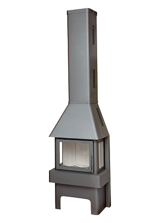 КАМИН БАВАРИЯ ТРИ СТЕКЛА графит