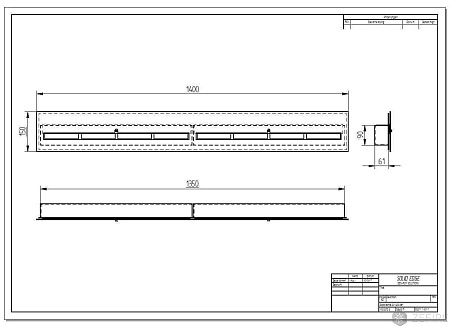 Прямоугольный контейнер ZeFire 1400 с крышкой внутри (ZeFire)