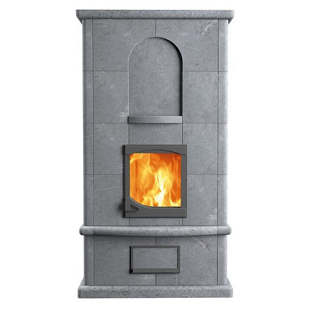 Теплонакопительная Печь-камин Holvi-20 камень серпентинит АНТИК Т50мм