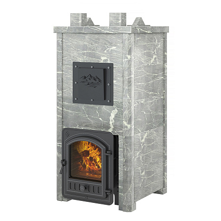 Печь для бани Эверест "Легкий пар Профи" в облицовке Талькохлорит, S-50 мм