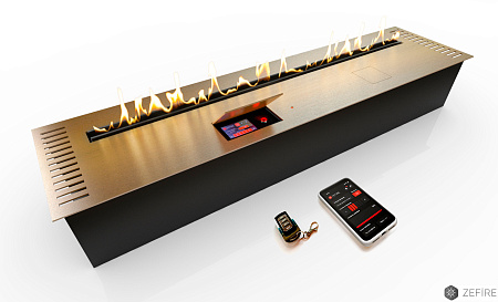 Автоматический биокамин ZeFire Automatic M 1200 с ДУ латунный (ZeFire)