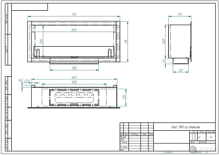 Биокамин встраиваемый Fest 700 (Estetic Flame)