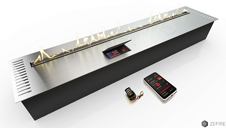 Автоматический биокамин ZeFire Automatic M 1400 с ДУ шлифованный (ZeFire)