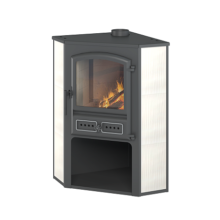 Камин ЭТНА (БКД) угловой "Бежевый" Ø 115мм 