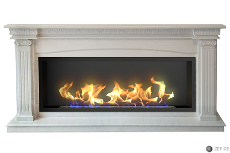 Биокамин в линейном портале Нимбус со стемалитом (ZeFire)