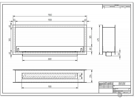 Биокамин сквозной Standart 1100 (ZeFire)