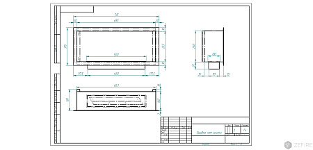 Биокамин Flagman 700 латунный (ZeFire)