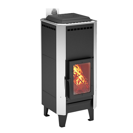 Печь отопительная Вертикаль Металика 120 (со стеклом) Теплодар