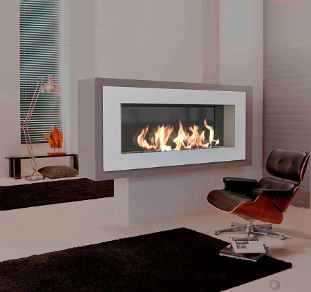 Биокамин Elliot 1500 белый со стемалитом (ZeFire)