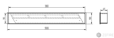 Прямоугольный контейнер ZeFire 1000 (ZeFire)