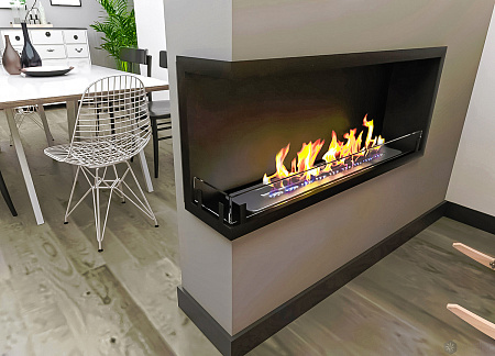 Биокамин встраиваемый Contour угловой 1100 левый (Estetic Flame)