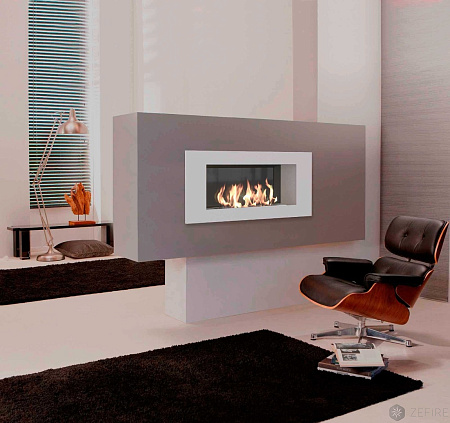 Биокамин Elliot 900 белый со стемалитом (ZeFire)