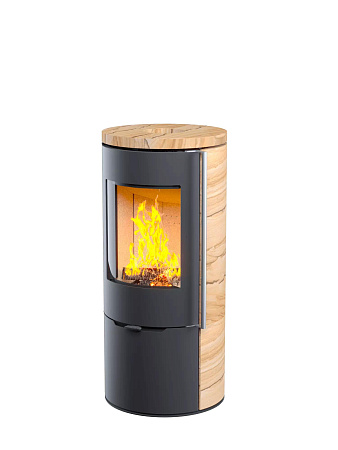 Печь-камин R1.0 К песчаник, крема беж