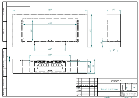 Биокамин настенный  Ornament 900 (Estetic Flame)