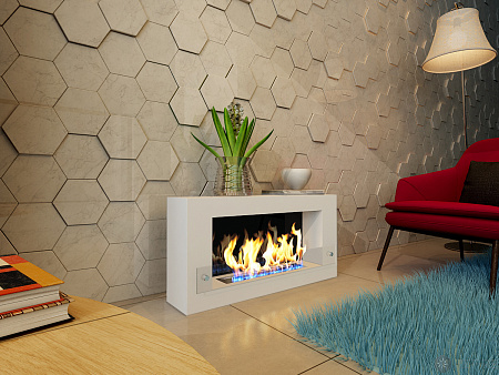 Биокамин Constant 900 белый со стемалитом (ZeFire)