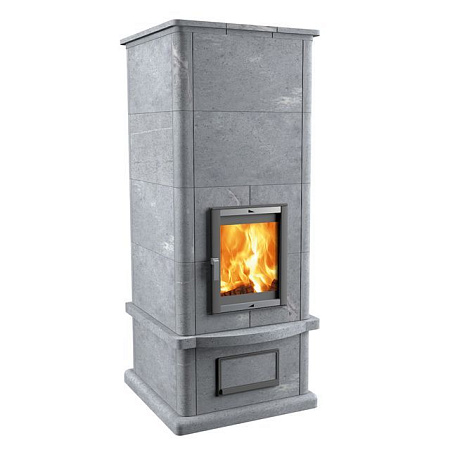 Теплонакопительная Печь-камин Kinerma-15/1630 P камень серпентинит АНТИК Т50мм