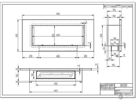 Биокамин Elliot 900 с белой рамкой со стемалитом
