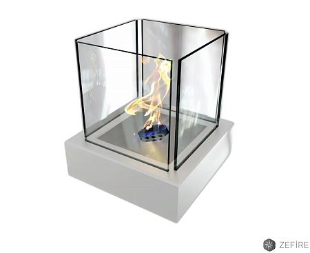 Биокамин Quant metall белый (ZeFire)