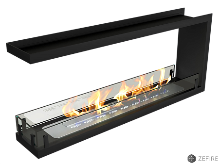 Биокамин встраиваемый Contour торцевой сквозной 1100 (Estetic Flame)